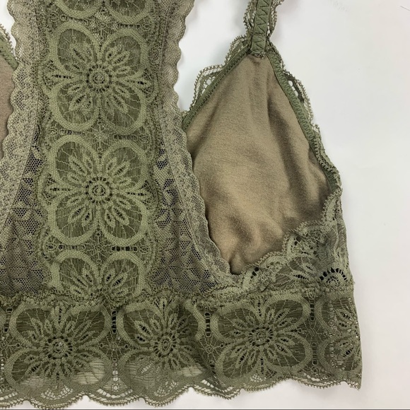 Aerie Green Lace Bra Medium - Picture 7 of 9